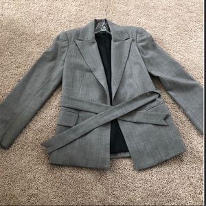 A.B.S. By Allen Schwartz Grey Belted Blazer